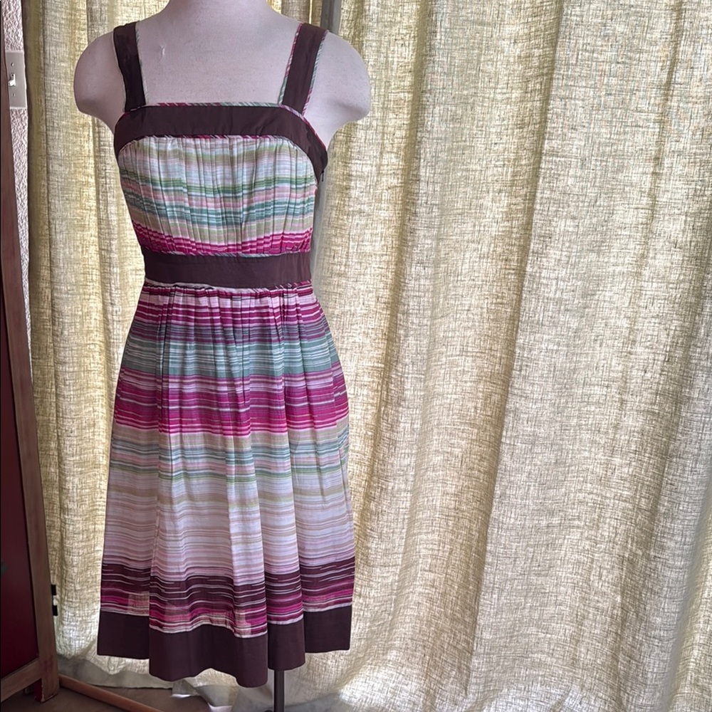 Striped Multicolor Sleeveless Dress